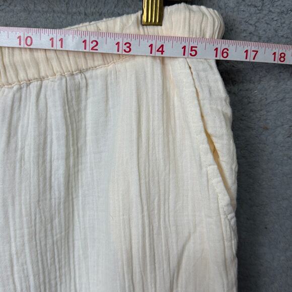 Quince Organic Cotton Gauze Pants Vanilla Cream Sustainable Comfort Loungewear - Picture 4 of 8